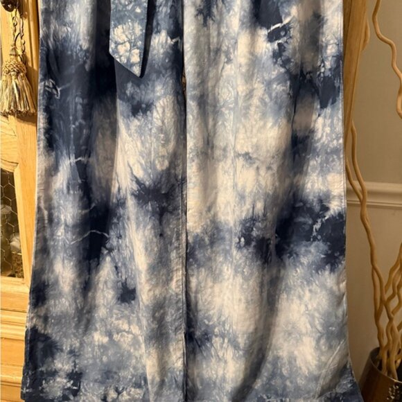 Cloth and Stone Anthropologie Tencel Navy Tie-Dye Pants - Picture 2 of 5